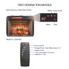 23" Infrared Quartz Heater Fireplace Insert -Woodlog Version With Brick - Antique Black - Image 3