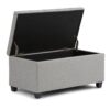 Sienna - Storage Ottoman Bench - Dove Gray - Image 3