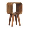 Extra Mini Minimalist Open Curved Bedside Table - Oak - Image 6