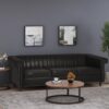 3 Seater Contemporary Design Sofa - Black - Image 2