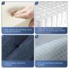 Modern Oversized Modular Sectional Sofa, Sparkling Chenille Fabric Soft Cushion Sofa With 8 Pillows, 8 Pieces Diy Combination Tufted Sofa, No Assembly Required - Blue - Image 18