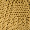 Yuny - Knitted Cotton Round Pouf With Modern Design - Yellow - Image 3