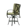 Bar Chair With Back And Seat Cushion (Set of 2) - Antique Bronze - Image 6