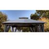 Patio Double Roof Gazebo Replacement Canopy Top Fabric - Gray - Image 4
