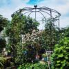 Metal Garden Arch Iron Garden Arbors Gazebo Dia High Birdcage Shape Pergola Pavilion For Wedding Ceremony Outdoor - Black - Image 9