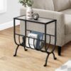 Accent Table Magazine Narrow Clear Tempered Glass - Brown - Image 4