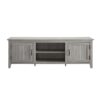 Modern Farmhouse 2 Door Grooved 70" TV Stand For 85" TVs - Stone Gray - Image 3