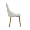 Modern Sponge-Filled Dining Chair, Solid Wood Metal Legs, Suitable For Restaurants, Living Rooms And Rooms (Set of 2) - White - Image 12