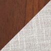 Folia Toriano - 5 Piece Mid-Century Modern Dining Set - Walnut / Beige - Image 5