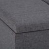 Ellis - Coffee Table Storage Ottoman - Slate Gray - Image 6