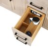 Bathroom Vanity With Double Sink, Modern Bathroom Vanity Set With Soft-Close Cabinet And 9 Drawers, Solid Wood Bathroom Storage Cabinet With Countertop And Backsplash - Light Oak - Image 8