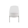 Chloe - Contemporary / Glam Bench - Chrome / White - Image 3