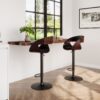Archer - Bentwood Adjustable Swivel Bar Stool - Black - Image 8