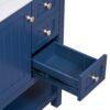Transitional Style Bathroom Vanity Cabinet Combo With Ceramic Sink - Blue - Image 21