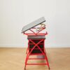 Drafting Table With Stool - Red - Image 3