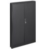 Metal Storage Cabinet With Locking Doors And Adjustable Shelf, Folding Filing Storage Cabinet, Folding Storage Locker Cabinet For Home Office, School, Garage - Black - Image 25