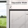 Modern Semi Frameless Double Sliding Shower Door With 1 / 4" Sgcc Tempered Glass - Matte Black - Image 9