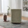 Modern Cushioned Armless Metal Base 360 Degree Swivel Chair With Pillow, Suitable For Living Room, Family Room, Bedroom, Lounge Area, Office Pale - Green - Image 7