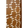 Outdoor & Indoor Freestanding Decorative Privacy Screen For Deck Balcony Patio, Metal Privacy Screen - Brown - Image 7