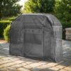 Shield - Patio Outdoor Bbq Grill Cover Durable Weather Resistant Fabric - Dark Gray - Image 3