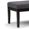 Lacey - Tufted Ottoman Bench - Slate Gray - Image 5