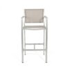 Outdoor Rust Proof Aluminum Barstools With Mesh Backrest And Seat (Set of 2) - Silver - Image 5