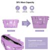 5 Piece Set (20"24"28 +A Travel Bag And A Toiletry Bag), Hard Case Spinner Wheels Luggage Sets With Tsa Lock Carry On Suitcase Luggage Durable Suitcase - Lilac - Image 7