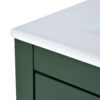 Bathroom Vanity With Ceramic Sink Combo, Modern Freestanding Storage Cabinet With Silver Handles, Soft Closing Doors - Green - Image 17