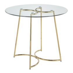 Cece - Contemporary / Glam Dinette Table - Gold / Clear