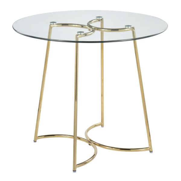 Cece - Contemporary / Glam Dinette Table - Gold / Clear