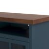 Nantucket - Fireplace TV Stand Console For TVs Up To 85" - Blue Denim / Whiskey - Image 5