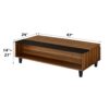 Avala - Coffee Table With Lift Top - Walnut / Black - Image 9