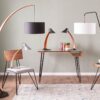 Stork - Mid-Century Modern Floor Lamp - Walnut / White - Image 5