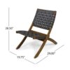 Kayla - Outdoor Foldable 2 Seater Chat Set - Brown / Gray - Image 3