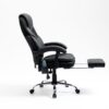 Massage Reclining Office Chair With Footrest, High Back Computer Chair Home Desk Ergonomic Executive Office Chair With Armrests, Adjustable Height - Black - Image 19