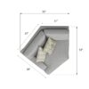 Berza - Right Side Facing Chaise Sectional - Gray - Image 6