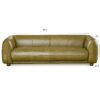 Marlon - Luxury Italian Leather Sofa - Green - Image 4