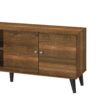 Amidon - TV Stand For TV's Up To 63", With 2 Storage Shelves & 1 Cabinet, Modern Entertainment Centre For TV In Living Room - Brown - Image 2