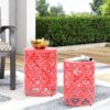 Metal (Set of 2) End Table - Coral - Image 3