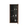 Striped Walnut Bathroom Floating Side Cabinet, Wall-Mounted Storage Cabinet For Small Spaces - Walnut - Image 3