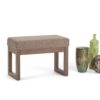 Milltown - Footstool Small Ottoman Bench - Fawn Brown - Image 8