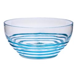 Swirl Acrylic Serving Bowls Unbreakable Large Plastic Bowls For Soup Salad And Snacks Bpa Free - Blue