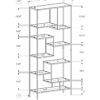 Bookshelf, Bookcase, Etagere, For Office, Contemporary & Modern - Silver - Image 5