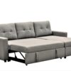 Convertible L Shaped Sectional Sleeper Sofa Bed, Saving Pull Out Couch - Gray - Image 6