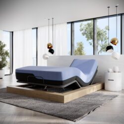 Refresh - 12" Queen Size Flex Head Hybrid Cooling Fast Responding Latex Foam And Coil Mattress - Blue