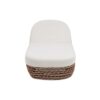 Willow - Sunbrella Upholstered Woven Patio Lounger, Wicker Frame - Wheat Beige / Golden Brown - Image 3