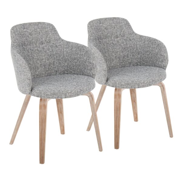 Boyne - Contemporary Dining / Chair (Set of 2) - Whitewashed / Dark Gray