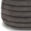 Vivienne - Round Pouf - Gray - Image 4