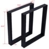 Square Table Legs 28X 24", Wide Metal Table Legs, Heavy Duty Steel Desk Legs Table Leg Dining Table Legs Coffee Desk Leg (Set of 2) - Black - Image 2