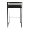 Fuji - Contemporary Stackable Counter Stool (Set of 3) - Black - Faux Leather - Image 5